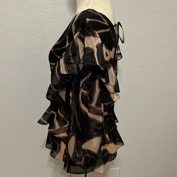 TED BAKER London Jasmyna Woven V-Neck 3/4 Blouson - Size 2 - Picture 8 of 16